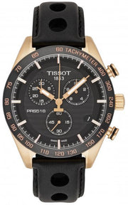  Shop Authentic Tissot PRS 516 Chronograph Black Dial Black Leather Strap Watch For Men - T100.417.36.051.00 - Luxxuri