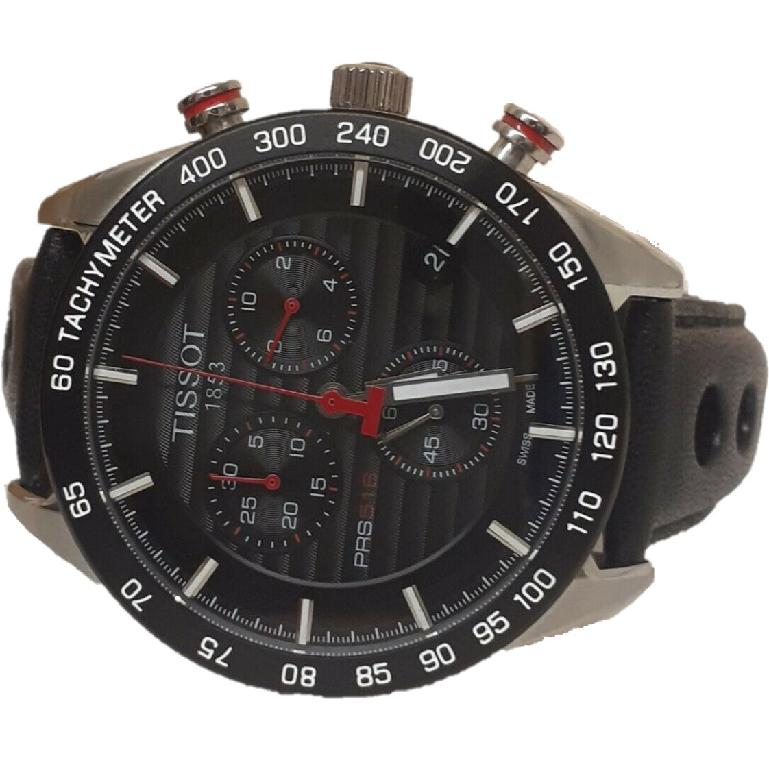  Shop Authentic Tissot PRS 516 Chronograph Black Dial Black Leather Strap Watch For Men - T100.417.16.051.00 - Luxxuri