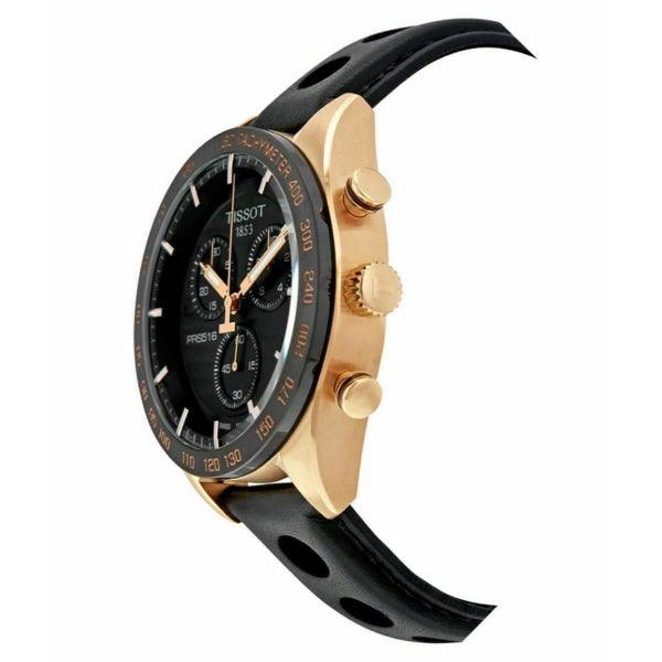  Shop Authentic Tissot PRS 516 Chronograph Black Dial Black Leather Strap Watch For Men - T100.417.36.051.00 - Luxxuri