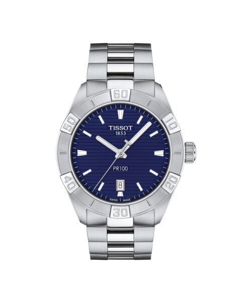  Shop Authentic Tissot PR 100 Sport Blue Dial Silver Steel Strap Watch For Men - T101.610.11.041.00 - Luxxuri