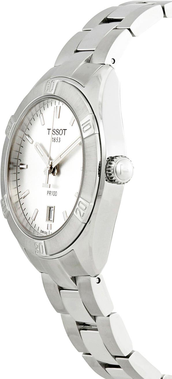  Shop Authentic Tissot PR 100 Sport Chic Silver Dial Silver Steel Strap Watch for Women - T101.910.11.031.00 - Luxxuri