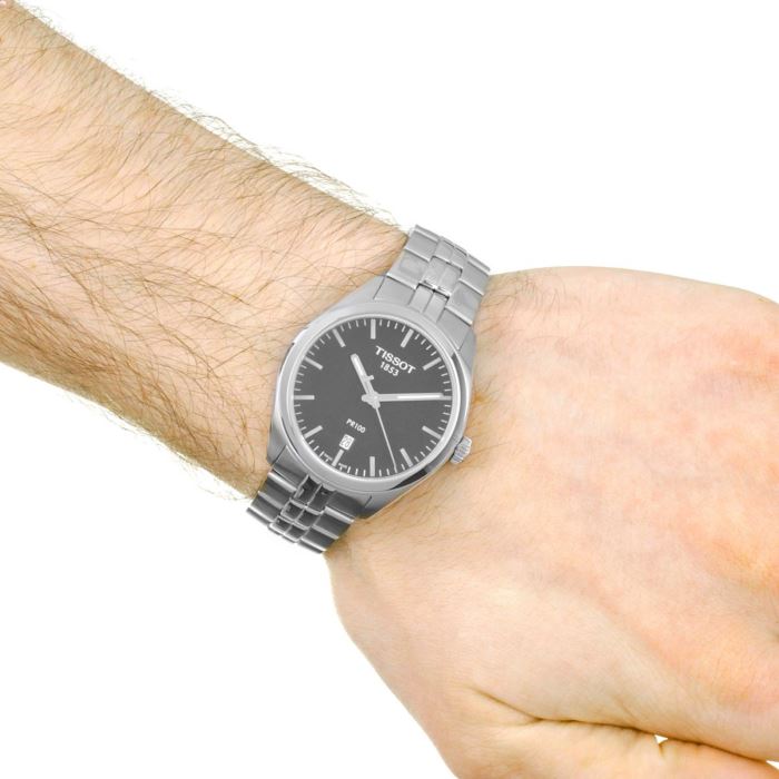  Shop Authentic Tissot PR 100 Sport Chic Quartz Stainless Steel Watch For Men - T101.410.11.051.00 - Luxxuri