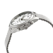  Shop Authentic Tissot PR 100 Chronograph White Dial Silver Mesh Bracelet Watch For Men - T101.417.11.031.02 - Luxxuri
