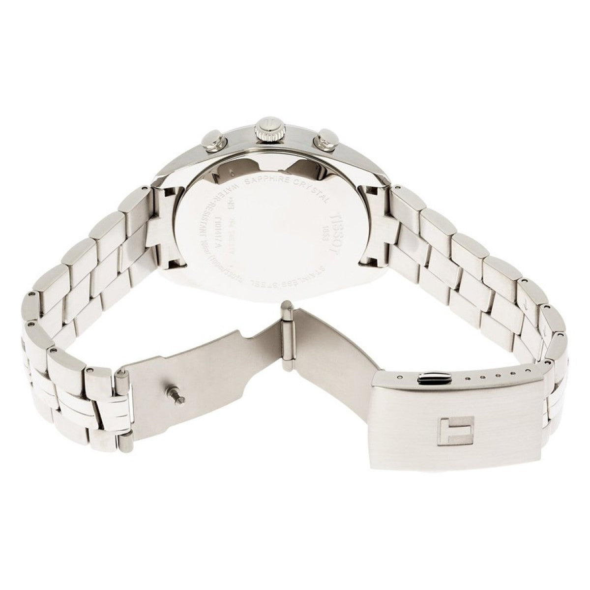  Shop Authentic Tissot T Classic PR 100 Chronograph Black Dial Silver Steel Strap Watch for Men - T101.417.11.051.00 - Luxxuri