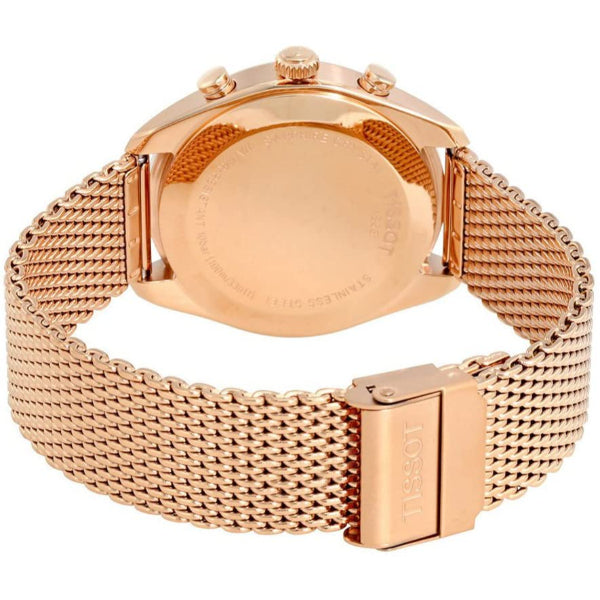  Shop Authentic Tissot T Classic PR 100 Chronograph Silver Dial Rose Gold Mesh Bracelet Watch For Men - T101.417.33.031.01 - Luxxuri
