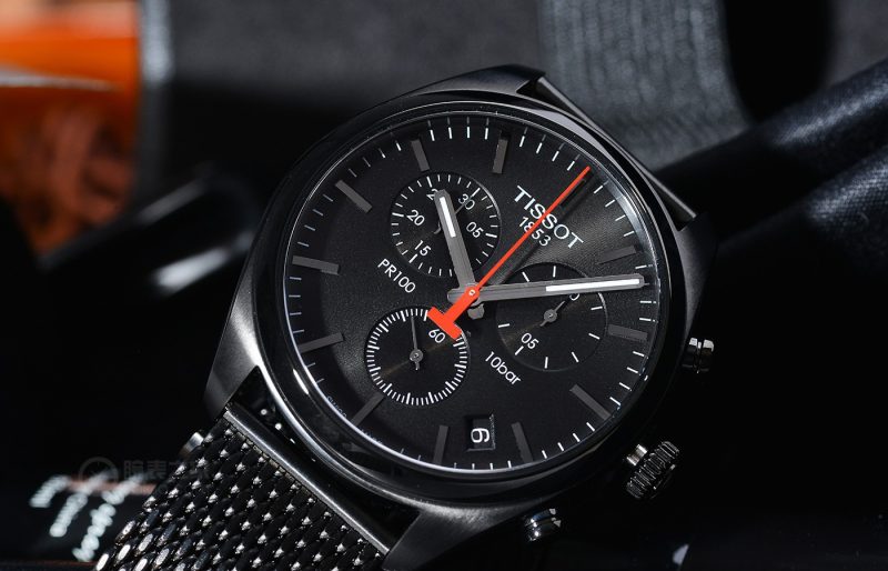 Shop Authentic Tissot T Classic PR 100 Chronograph Black Dial Black Mesh Bracelet Watch For Men - T101.417.33.051.00 - Luxxuri