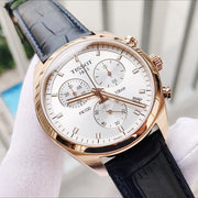  Shop Authentic Tissot T Classic PR 100 Chronograph Silver Dial Black Leather Strap Watch for Men - T101.417.36.031.00 - Luxxuri