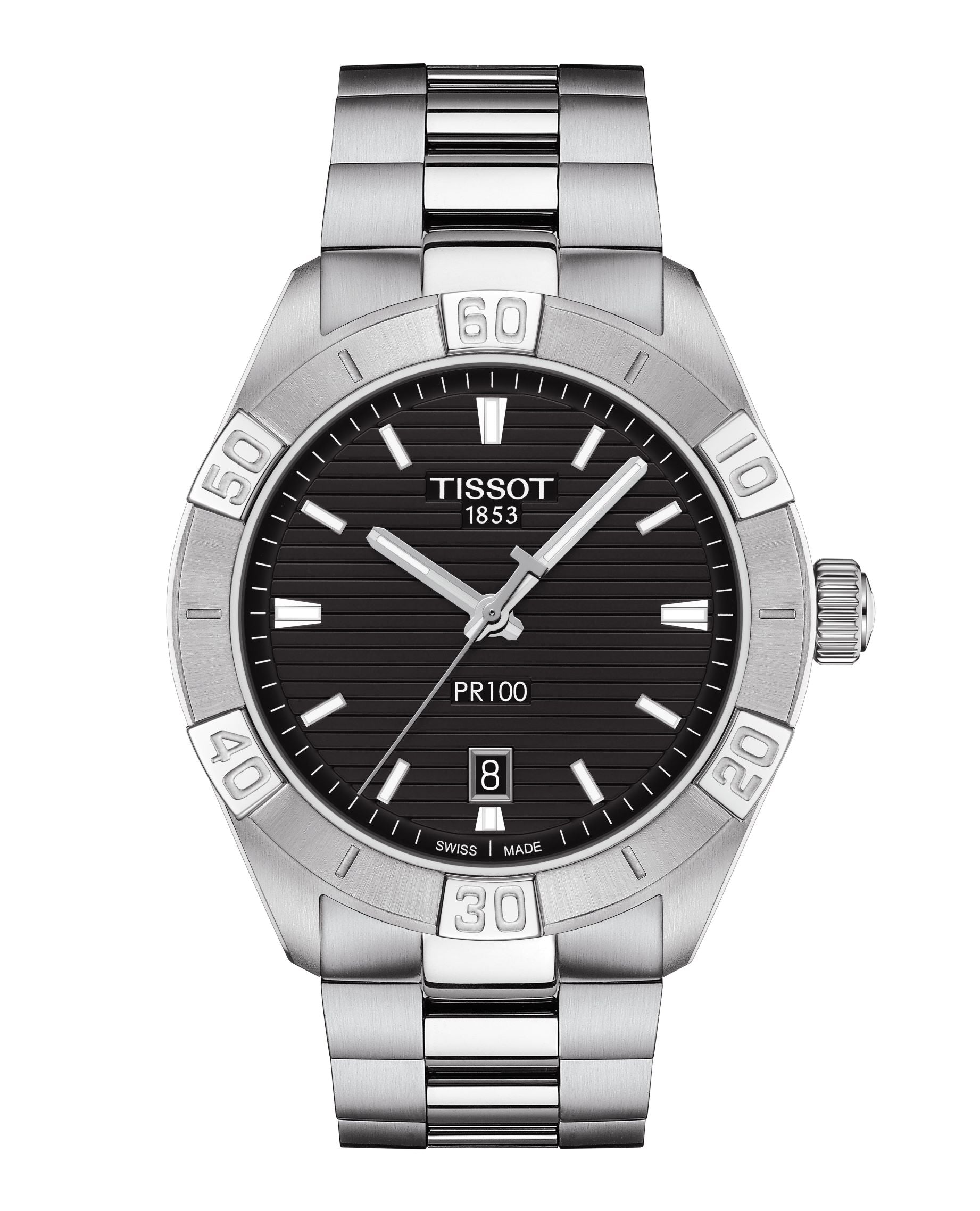  Shop Authentic Tissot PR 100 Sport Quartz Black Dial Silver Steel Strap Watch For Men - T101.610.11.051.00 - Luxxuri
