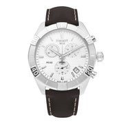 Shop Authentic Tissot PR 100 Sport Quartz Chronograph Silver Dial Brown Leather Strap Watch For Men - T101.617.16.031.00 - Luxxuri
