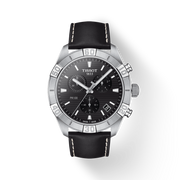  Shop Authentic Tissot PR 100 Sport Quartz Chronograph Black Dial Black Leather Strap Watch For Men - T101.617.16.051.00 - Luxxuri
