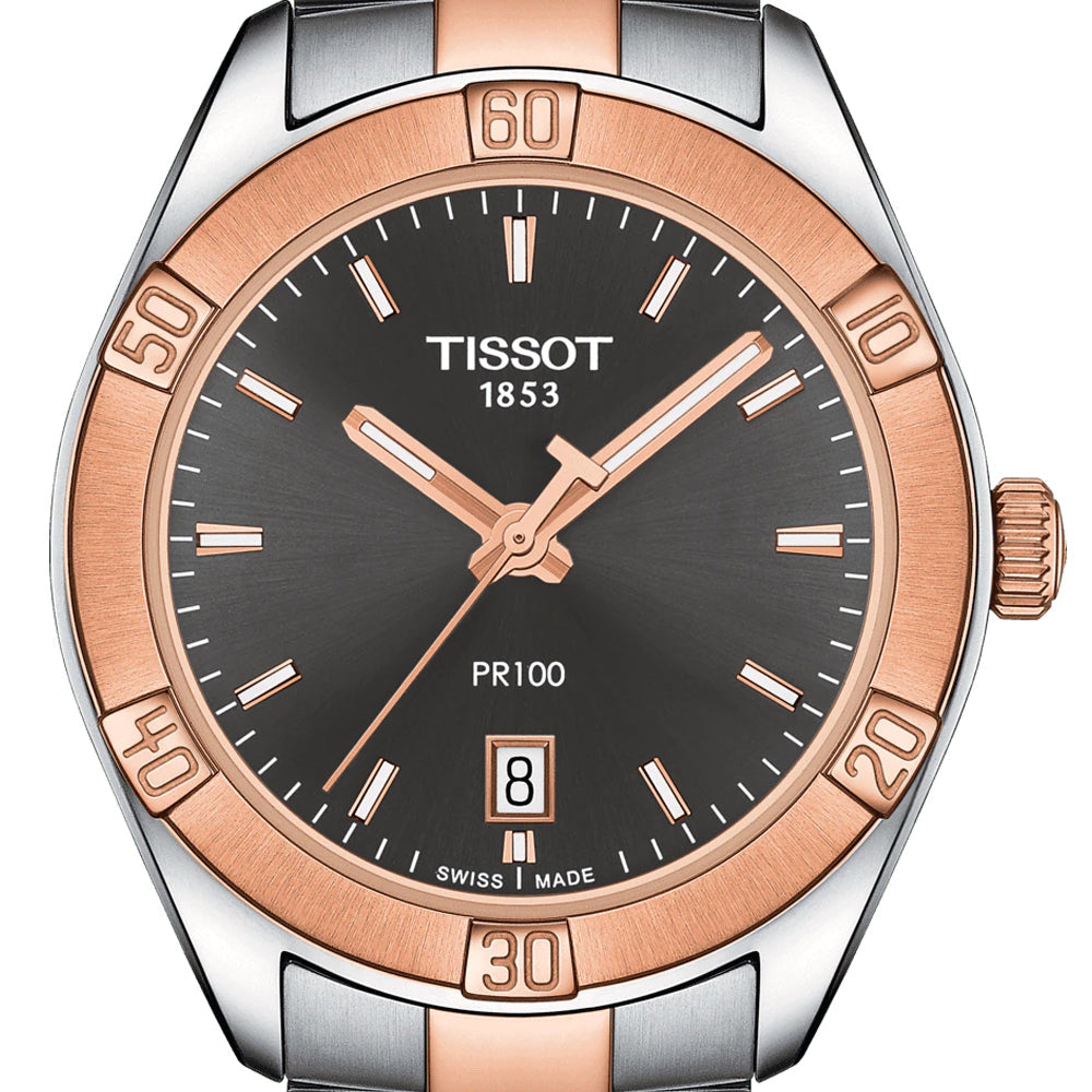  Shop Authentic Tissot PR 100 Sport Chic Anthracite Dial Watch For Women - T101.910.22.061.00 - Luxxuri