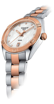  Shop Authentic Tissot PR 100 Sport Chic Diamonds Mother of Pearl Dial Two Tone Steel Strap Watch for Women - T101.910.22.116.00 - Luxxuri