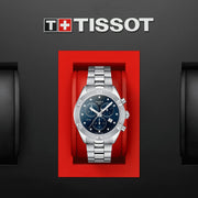  Shop Authentic Tissot PR 100 Sport Chic Chronograph Diamonds Blue Dial Silver Steel Strap Watch for Women - T101.917.11.046.00 - Luxxuri