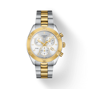  Shop Authentic Tissot PR 100 Sport Chic Chronograph Silver Dial Two Tone Steel Strap Watch For Women - T101.917.22.031.00 - Luxxuri