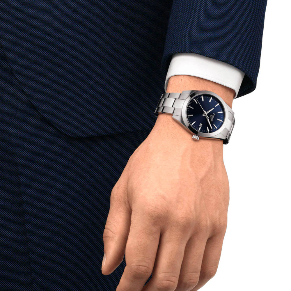  Shop Authentic Tissot PR 100 Sport Chic 39mm Blue Dial Watch For Men - T101.410.11.041.00 - Luxxuri