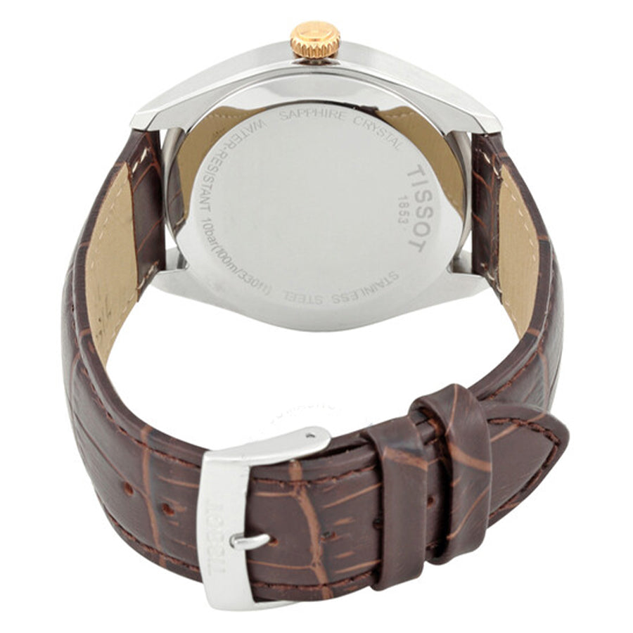  Shop Authentic Tissot PR 100 Sport Silver Dial Brown Leather Strap Watch For Men - T101.610.16.031.00 - Luxxuri