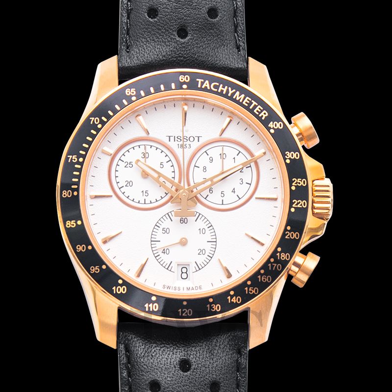  Shop Authentic Tissot V8 Quartz Chronograph White Dial Black Rubber Strap Watch For Men - T106.417.36.031.00 - Luxxuri