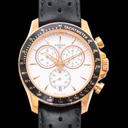  Shop Authentic Tissot V8 Quartz Chronograph White Dial Black Rubber Strap Watch For Men - T106.417.36.031.00 - Luxxuri