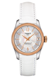 Shop Authentic Tissot T-Classic Powermatic 80 Mother of Pearl Silver Dial White Leather Strap Watch For Women - T108.208.26.117.00 - Luxxuri