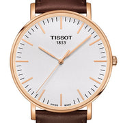  Shop Authentic Tissot T Classic Everytime White Dial Brown Leather Strap Watch for Men - T109.610.36.031.00 - Luxxuri