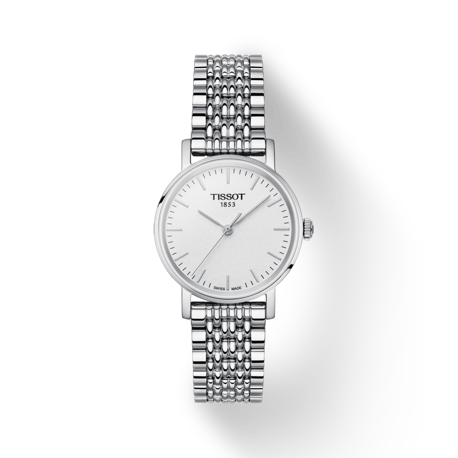  Shop Authentic Tissot Everytime Small White Dial Silver Mesh Bracelet Watch For Women - T109.210.11.031.00 - Luxxuri