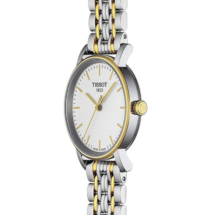  Shop Authentic Tissot T Classic Everytime Small White Dial Two Tone Mesh Bracelet Watch For Women - T109.210.22.031.00 - Luxxuri