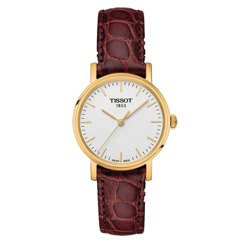  Shop Authentic Tissot Everytime Desire Small White Dial Maroon Leather Strap Watch For Women - T109.210.36.031.00 - Luxxuri