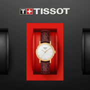  Shop Authentic Tissot Everytime Desire Small White Dial Maroon Leather Strap Watch For Women - T109.210.36.031.00 - Luxxuri