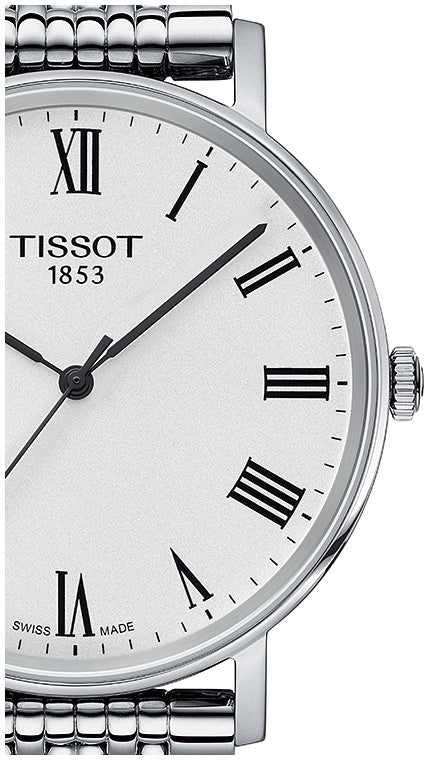  Shop Authentic Tissot T Classic Everytime White Dial Silver Mesh Bracelet Watch For Men - T109.410.11.033.00 - Luxxuri