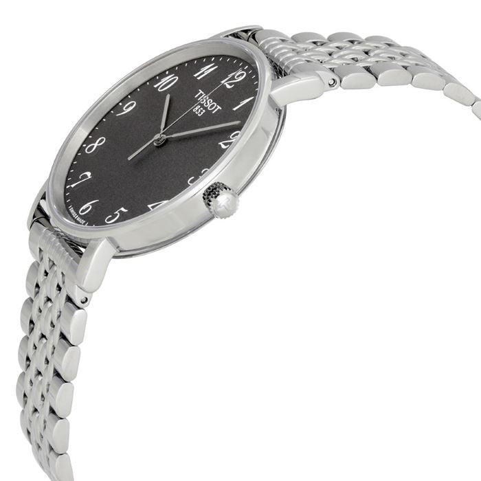  Shop Authentic Tissot T Classic Everytime Quartz Black Dial Silver Steel Strap Watch for Men - T109.410.11.072.00 - Luxxuri