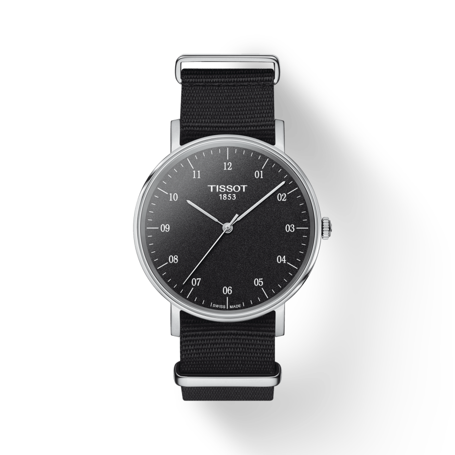  Shop Authentic Tissot Everytime Medium Black Dial Black NATO Strap Watch For Men - T109.410.17.077.00 - Luxxuri