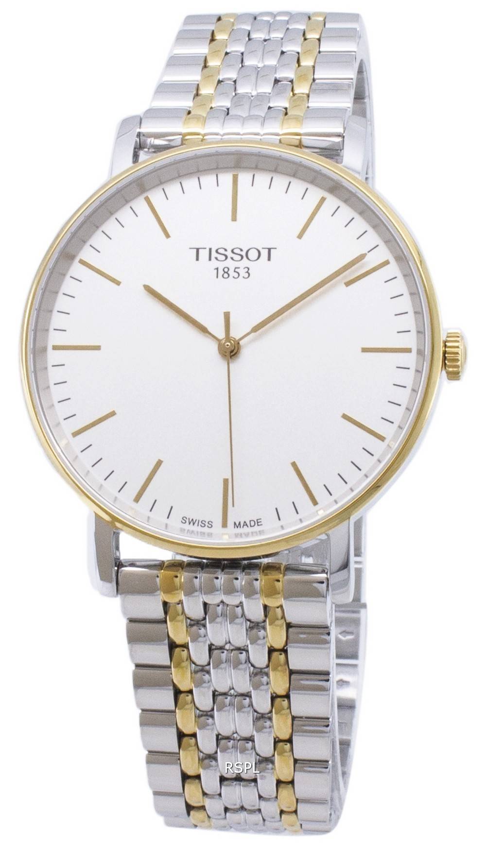  Shop Authentic Tissot Everytime Medium White Dial Two Tone Mesh Bracelet Watch For Men - T109.410.22.031.00 - Luxxuri