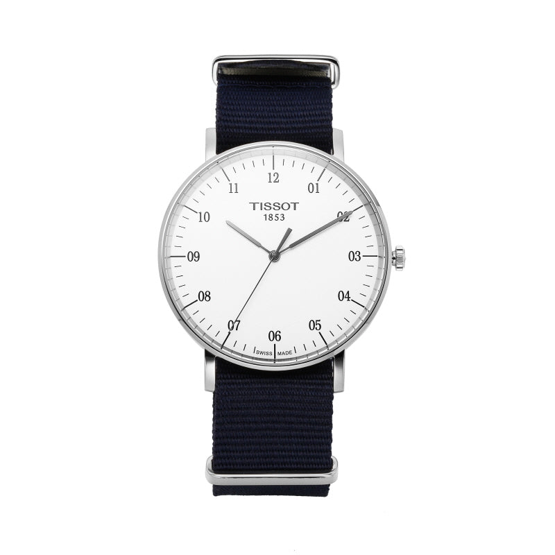  Shop Authentic Tissot T Classic Everytime Large White Dial Blue NATO Strap Watch For Men - T109.610.17.037.00 - Luxxuri