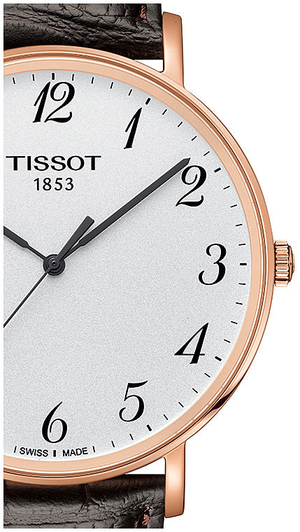  Shop Authentic Tissot T Classic Everytime White Dial Black Leather Strap Watch For Men - T109.610.36.032.00 - Luxxuri