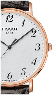  Shop Authentic Tissot T Classic Everytime White Dial Black Leather Strap Watch For Men - T109.610.36.032.00 - Luxxuri