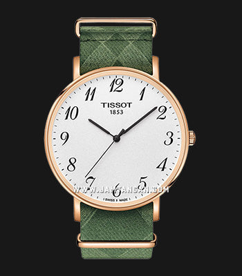  Shop Authentic Tissot T Classic Everytime White Dial Green Nylon Strap Watch for Men - T109.610.38.032.00 - Luxxuri