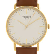  Shop Authentic Tissot T Classic Everytime White Dial Brown Leather Strap Watch For Men - T109.410.36.031.00 - Luxxuri
