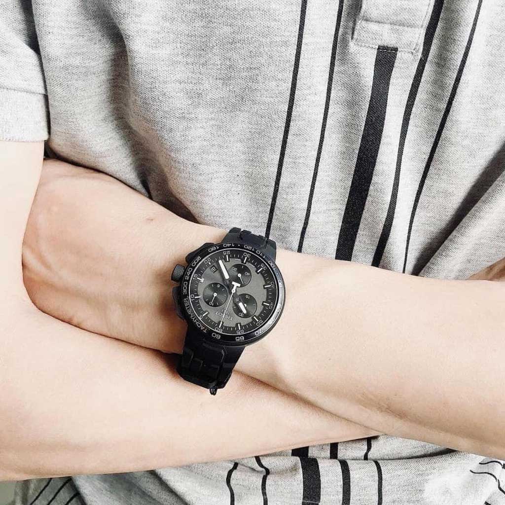  Shop Authentic Tissot T Race Cycling Chronograph Black Dial Black Rubber Strap Watch For Men - T111.417.37.441.03 - Luxxuri