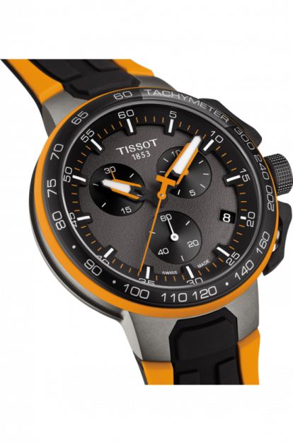  Shop Authentic Tissot T Race Cycling Chronograph Black Dial Two Tone Rubber Strap Watch For Men - T111.417.37.441.04 - Luxxuri