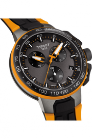  Shop Authentic Tissot T Race Cycling Chronograph Black Dial Two Tone Rubber Strap Watch For Men - T111.417.37.441.04 - Luxxuri