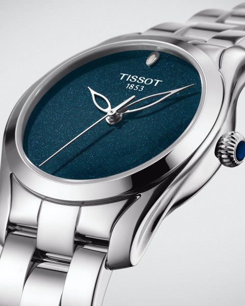  Shop Authentic Tissot T Wave Donna Blue Dial Silver Steel Strap Watch For Women - T112.210.11.041.00 - Luxxuri