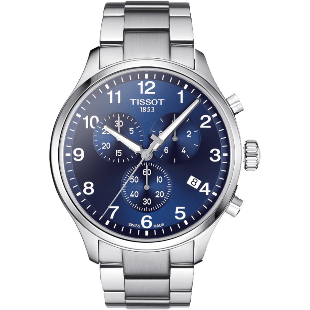  Shop Authentic Tissot T Sport Chrono XL Classic Blue Dial Silver Steel Strap Watch For Men - T116.617.11.047.01 - Luxxuri