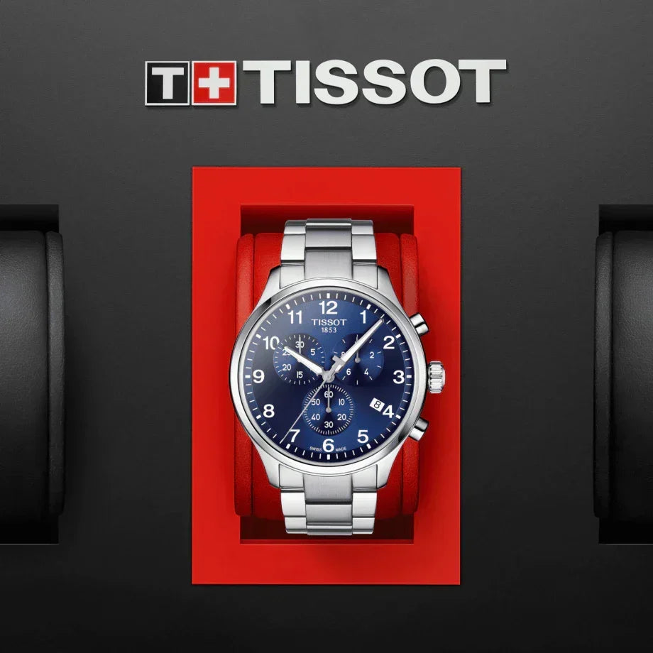  Shop Authentic Tissot T Sport Chrono XL Classic Blue Dial Silver Steel Strap Watch For Men - T116.617.11.047.01 - Luxxuri