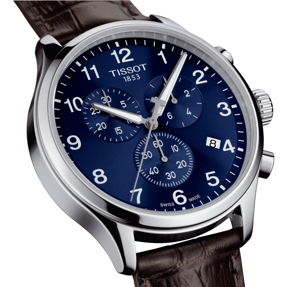  Shop Authentic Tissot Chrono XL Classic Blue Dial Brown Leather Strap Watch For Men - T116.617.16.047.00 - Luxxuri
