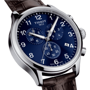  Shop Authentic Tissot Chrono XL Classic Blue Dial Brown Leather Strap Watch For Men - T116.617.16.047.00 - Luxxuri