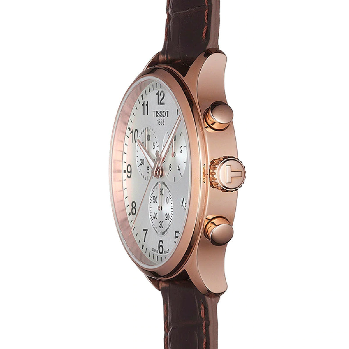  Shop Authentic Tissot Chrono XL Classic Silver Dial Brown Leather Strap Watch For Men - T116.617.36.037.00 - Luxxuri