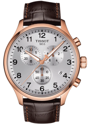  Shop Authentic Tissot Chrono XL Classic Silver Dial Brown Leather Strap Watch For Men - T116.617.36.037.00 - Luxxuri