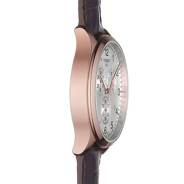  Shop Authentic Tissot Chrono XL Classic Silver Dial Brown Leather Strap Watch For Men - T116.617.36.037.00 - Luxxuri