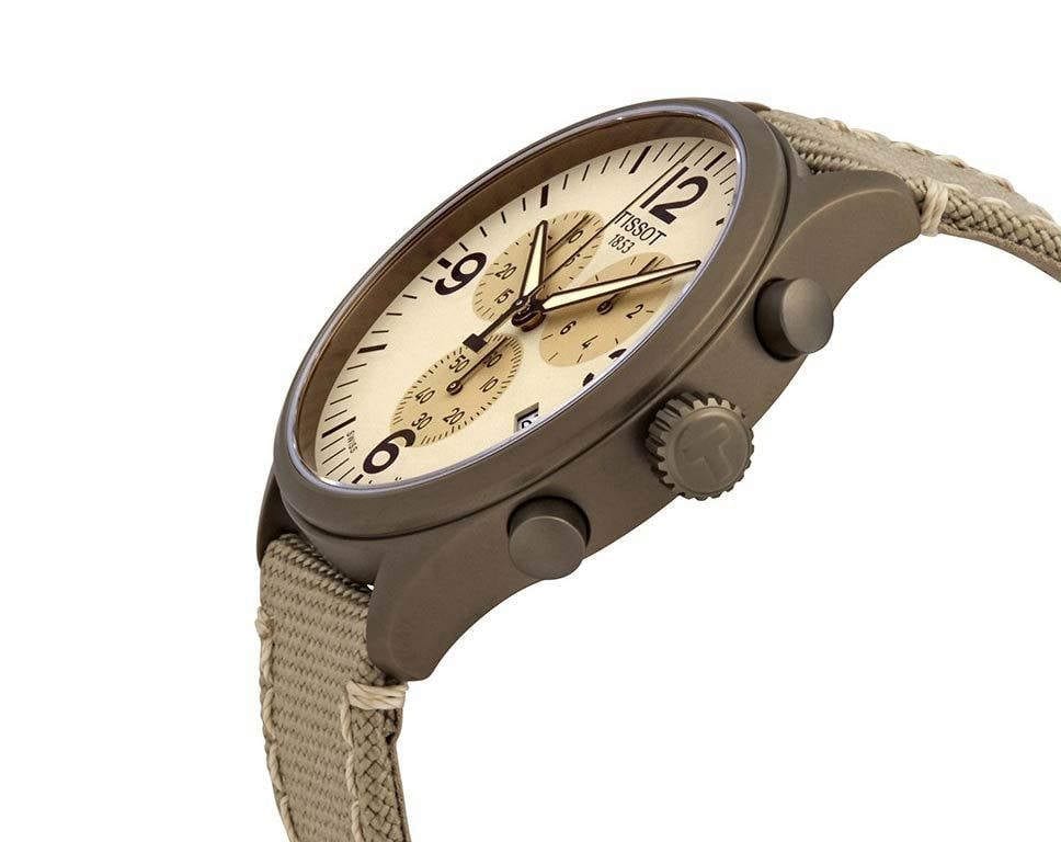  Shop Authentic Tissot Chrono XL Beige Diag Beige NATO Strap Watch For Men - T116.617.37.267.01 - Luxxuri