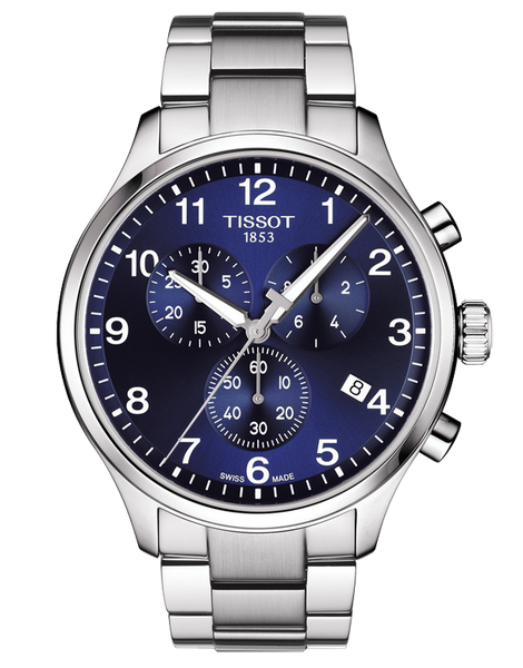  Shop Authentic Tissot T Sport Chrono XL Classic Blue Dial Silver Steel Strap Watch For Men - T116.617.11.047.01 - Luxxuri